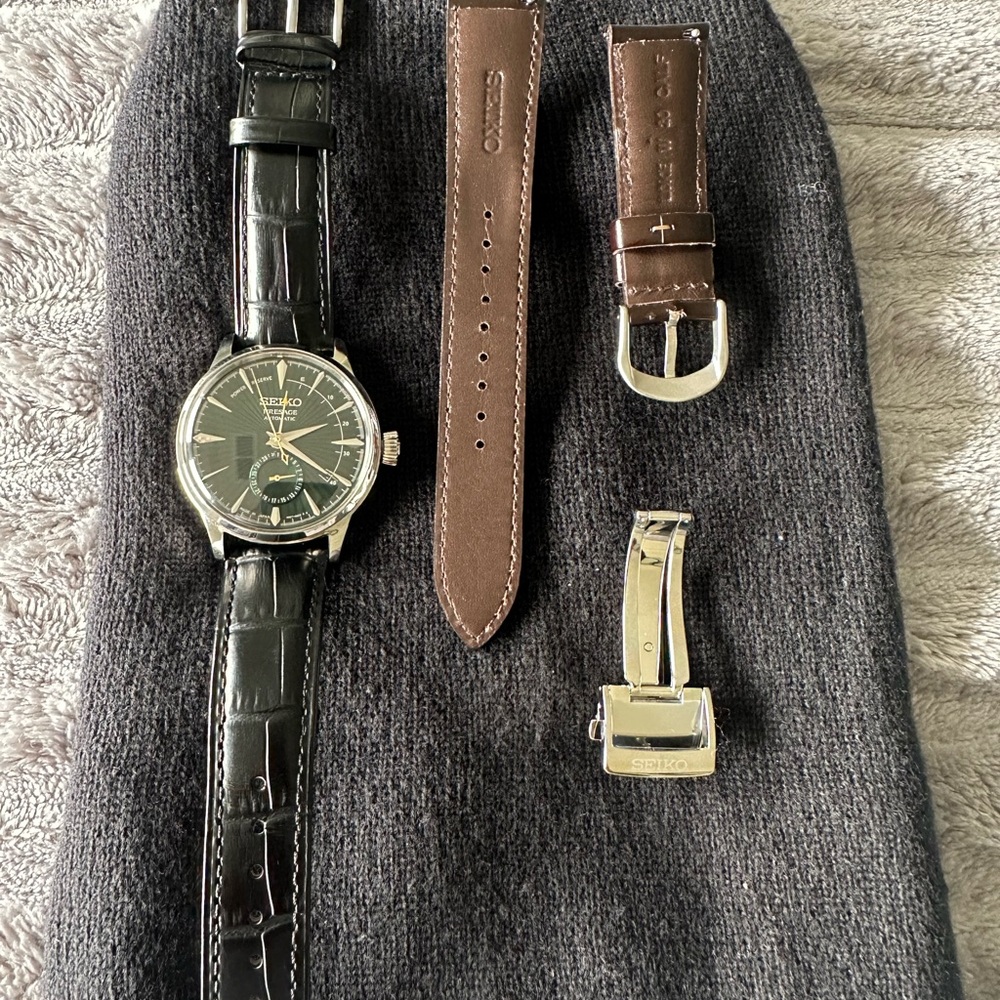 Seiko presage automatic with green dial